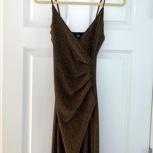 Formal High Slit Glitter Dress